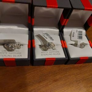 LIMITED TIME SPECIAL! Lab Created White Sapphire Cocktail Ring in Sterling Silve